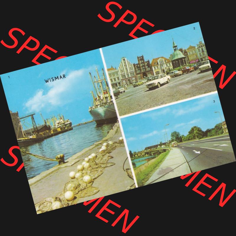 Ansichtskarten DDR Bezirk Rostock, Kreis Wismar, Stadt Wismar mit Ansichten 1975, Hafen, Am Markt, Hochbrücke. Alte Ansichtskarte mit Ansichten der DDR Bezirk... Sammlung