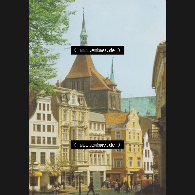 Ansichtskarten DDR Bezirk Rostock, Stadtkreis Rostock, Hansestadt Rostock Rostocker Kröpeliner Straße. Alte Ansicht in der DDR, Bezirk Rostock, Stadtkreis Rostock,... Sammlung