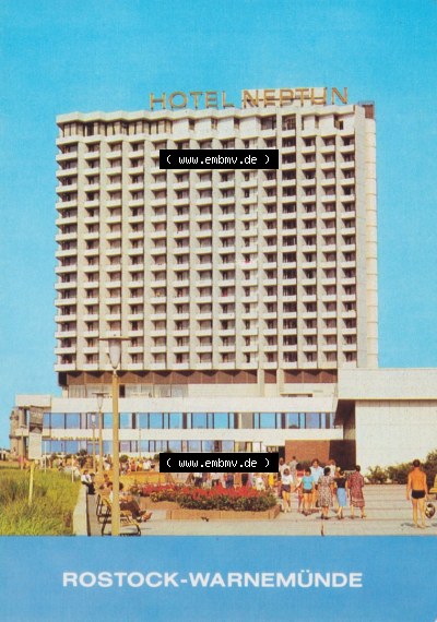 Ansichtskarten DDR Bezirk Rostock, Stadtkreis Rostock, Hansestadt Rostock 1986, Rostock-Warnemünde, Hotel Neptun. Alte Ansicht... Sammlung