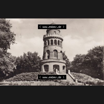 Ansichtskarten DDR Bezirk Rostock, Kreis Rügen, Stadt Bergen, Rugardturm Verlag Erhard Neubert KG (1) Sammlung