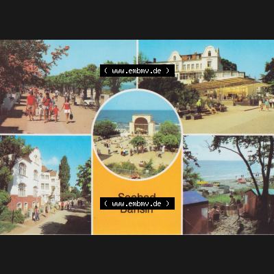 Ansichtskarte DDR Bezirk Rostock, Kreis Wolgast, Seebad Bansin auf der Insel Usedom 1984, Bansin Kreis Wolgast, FDGB-Erholungsheim Josef Orlopp und FDGB-Erholungsheim Aufbau,... Sammlung
