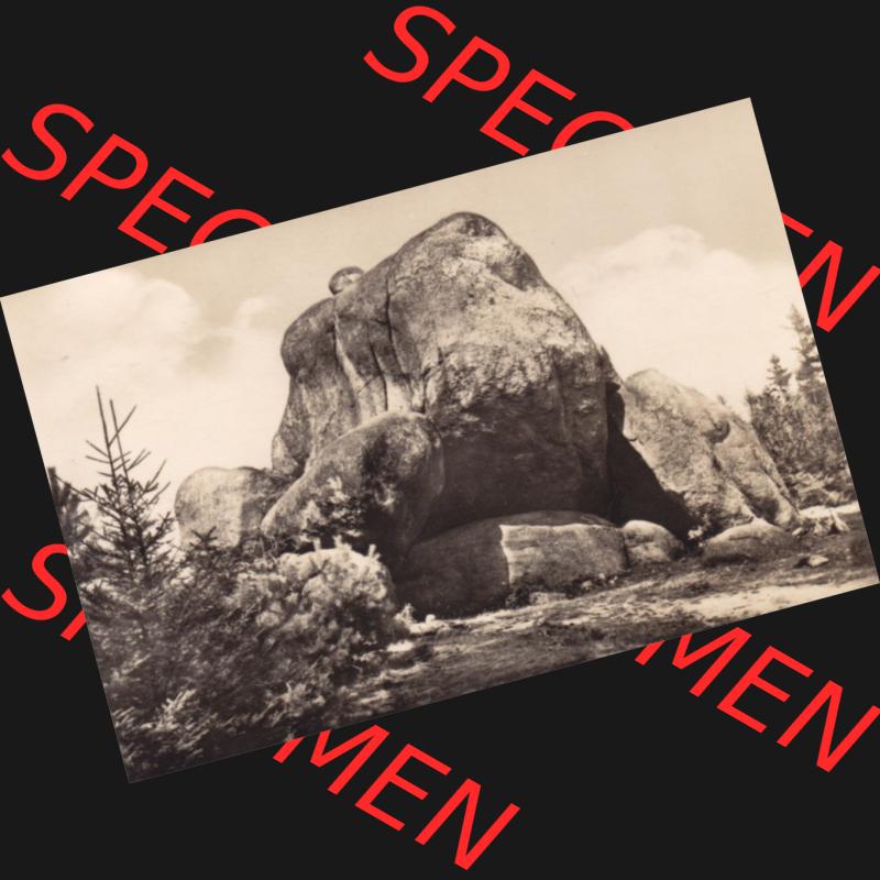 Fotos DDR, Bezirk Magdeburg, Kreis Wernigerode, Gemeinde Ilsenburg / Harz 1965, Froschfelsen. Das alte Foto wurde 1965 innerhalb einer Foto-Mappe mit 10 ECHTE KLEINFOTOS-Ansichten... Sammlung