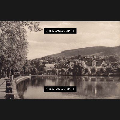 Fotos DDR, Bezirk Magdeburg, Kreis Wernigerode, Gemeinde Ilsenburg / Harz 1965, Forellenteich. Das alte Foto wurde 1965 innerhalb einer Foto-Mappe mit 10 ECHTE KLEINFOTOS-Ansichten... Sammlung