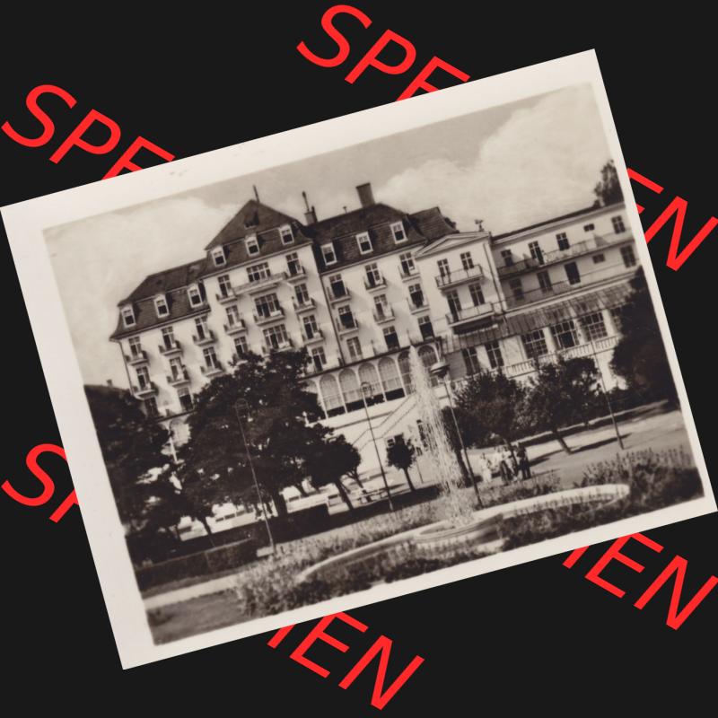 Altes Foto aus DDR Bezirk Rostock, Kreis Wolgast, Seebad Heringsdorf 1955, FDGB-Heim Solidarität. Altes Foto der DDR Bezirk Rostock, Kreis Wolgast, Insel Usedom,... Sammlung