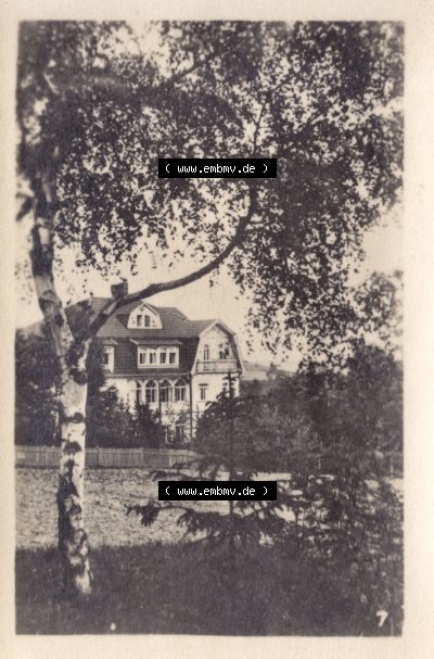 Fotos DDR, Bezirk Erfurt, Kreis Gotha, Tambach-Dietharz in Thüringen, 12 Amateur-Fotos, Foto 7. Haus Tannenberg. s/w - schwarzweiß... Sammlung