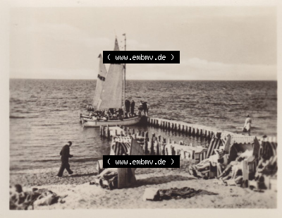 Ostseebad Heiligendamm, (10 Echte Fotos), von ~1956, Am Strand mit Segelbooten Sammlung