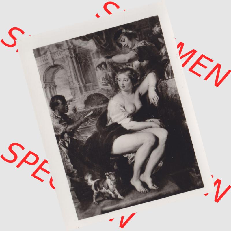 Fotos DDR Bezirk Dresden, Kreis Dresden, Stadt Dresden Gemäldegalerie Alte Meister, Foto vom Gemälde 1972, Peter Paul Rubens, Bathseba am Springbrunnen. Foto... Sammlung