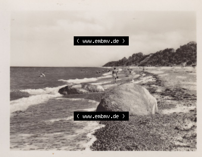 Altes Foto aus DDR Bezirk Rostock, Kreis Bad Doberan, Ostseebad Rerik 1955, Strand. Foto in s/w - schwarzweiß aus DDR-Zeiten... Sammlung