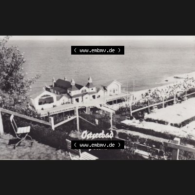 Foto-Ansicht DDR Bezirk Rostock, Kreis Rügen, Ostseebad Sellin 1959, Mit auf dem Foto unbeschriebenen Motiv (0001). Foto vom Graphokopie Heinz Sander G, Berlin... Sammlung