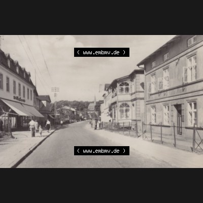 Alte Foto-Ansichten DDR Bezirk Rostock, Kreis Rügen, Insel Rügen, Sassnitz Stubbenkammer 1961: Karl-Marx-Straße. Altes Foto DDR Bezirk Rostock, Kreis... Sammlung