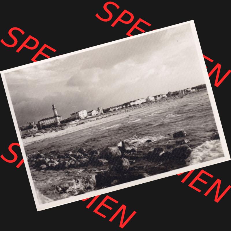 Alte Foto-Ansicht DDR Bezirk Rostock, Kreis Rostock, Hansestadt Rostock, Ortsteil Warnemünde, 10 Fotos von Wolfhard Eschenburg 1962, Unbezeichnetes Foto 9. DDR... Sammlung