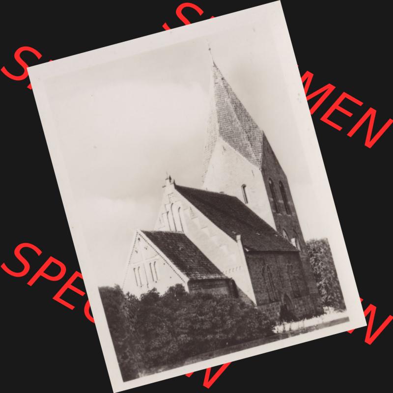 Altes Foto aus DDR Bezirk Rostock, Kreis Bad Doberan, Ostseebad Rerik 1955, Kirche bei Rerik. Foto in s/w - schwarzweiß aus DDR-Zeiten der Deutschen Demokratischen Republik... Sammlung
