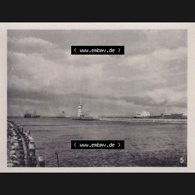 Alte Foto-Ansicht DDR Bezirk Rostock, Kreis Rostock, Hansestadt Rostock, Ortsteil Warnemünde 1957, 10 Fotos von Verlag Lederbogen - Karl-Marx-Stadt 1957, 5. Blick... Sammlung