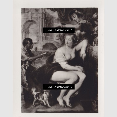 Fotos DDR Bezirk Dresden, Kreis Dresden, Stadt Dresden Gemäldegalerie Alte Meister, Foto vom Gemälde 1972, Peter Paul Rubens, Bathseba am Springbrunnen. Foto... Sammlung