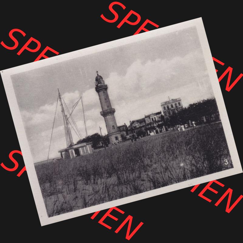 Alte Foto-Ansicht DDR Bezirk Rostock, Kreis Rostock, Hansestadt Rostock, Ortsteil Warnemünde 1957, 10 Fotos von Verlag Lederbogen - Karl-Marx-Stadt 1957, 3. Blick... Sammlung