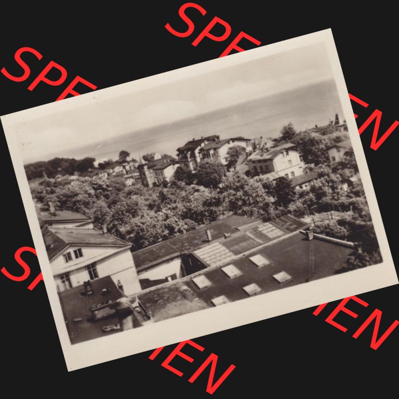 Altes Foto DDR Bezirk Rostock, Kreis Rügen, Ostseebad Sassnitz 1954, Blick vom Rathaus zur See. Altes Foto DDR Bezirk Rostock, Kreis Rügen, Ostseebad Sassnitz... Sammlung