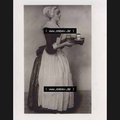 Fotos DDR Bezirk Dresden, Kreis Dresden, Stadt Dresden Gemäldegalerie Alte Meister, Foto vom Gemälde 1972, Jean-Etienne Liotard, Das Schokoladenmädchen.... Sammlung