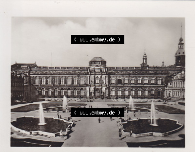 Gemälde 1972, Zwingerhof mit Blick auf Gemäldegalerie Sammlung