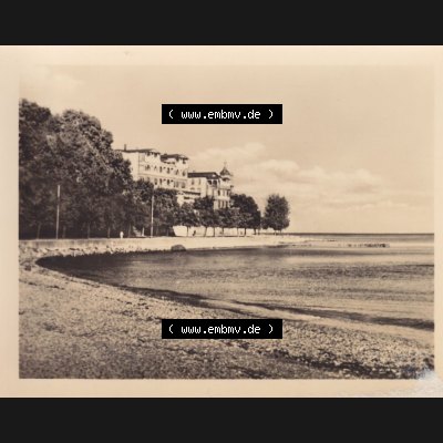 Alte Foto Ansicht der DDR Bezirk Rostock, Kreis Rügen, Ostseestadt Sassnitz, 10 Motive (Echt Foto) 1959, Promenade und Sassnitzer Strandhotel. Altes Foto DDR... Sammlung