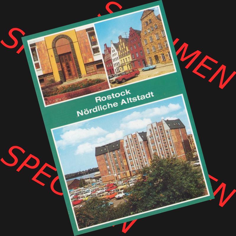 Alte Ansichtskarte mit Ansicht der DDR Bezirk Rostock, Stadtkreis & Hansestadt Rostock Rostocker Detail, Wokrenter-Straße, An der Fischbastion. Digitales Bildmaterial... Sammlung
