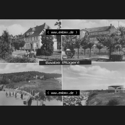 Ansichtskarte mit Ansicht der DDR Bezirk Rostock, Kreis Rügen, DDR Ostseebad Baabe 1968, Baabe (Rügen), Heldge-Verlag KG 437 Köthen-Anhalt. Ansichtskarten... Sammlung