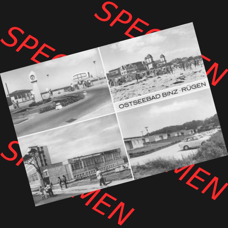Foto mit Ansicht der DDR Bezirk Rostock, Kreis Rügen, DDR Ostseebad Binz 1984, Ostseebad Binz auf Rügen. Ansichtskarten Sammlung Ostseebad Binz auf der Insel Rügen... Sammlung
