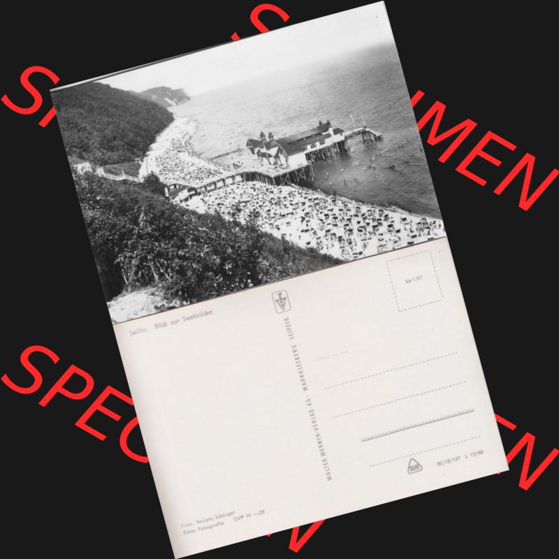 Ansichtskarte mit Ansicht der DDR Bezirk Rostock, Kreis Rügen, DDR Ostseebad Sellin 1969, Sellin Blick zur Seebrücke, Walter Werner-Verlag KG - Markkleeberg Leipzig.... Sammlung