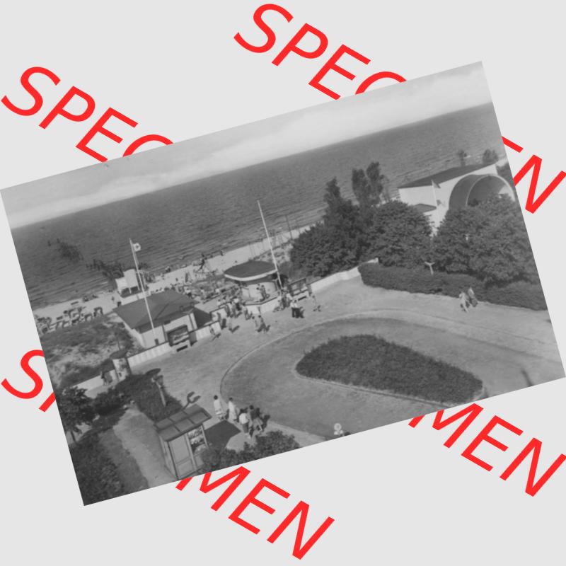 Foto mit Ansicht der DDR Bezirk Rostock, Kreis Wolgast, DDR Zinnowitz auf Usedom 1965, 1. Zinnowitz auf Usedom, Heldge-Verlag KG - Köthen-Anh.. Altes Foto... Sammlung