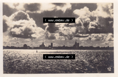 Hansestadt Stralsund 12. Stralsund im Abendlicht. Foto aus Foto-Mappe vom Verlag Werner Schwarz Sammlung