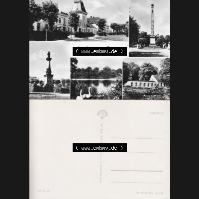 Ansichtskarte mit Ansicht der DDR Bezirk Rostock, Kreis Rügen, DDR Putbus 1970, Putbus auf Rügen, Graphokopie H. Sander KG, 1071 Berlin. Ansichtskarten... Sammlung