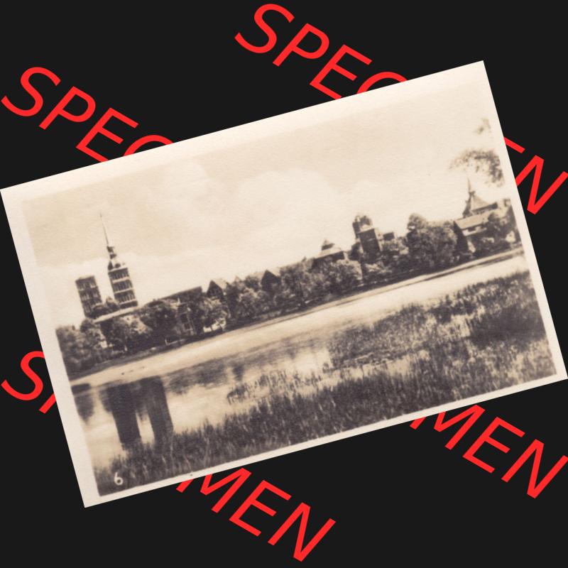 Alte Foto-Ansicht DDR Bezirk Rostock, Kreis Stralsund, Hansestadt Stralsund 6. Knieperteich mit Stadtansicht. Foto aus Foto-Mappe vom Verlag Werner Schwarz, Stralsund.... Sammlung