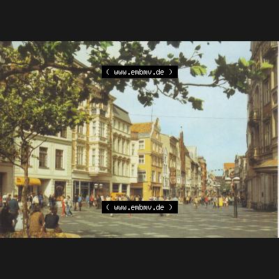 Alte Ansichtskarte mit Ansicht der DDR Bezirk Rostock, Stadtkreis & Hansestadt Rostock Rostocker Köpeliner Straße. Digitales Bildmaterial von Farbigen bzw. Color Ansichtskarten... Sammlung