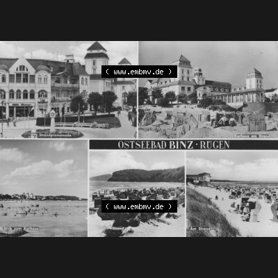 Foto mit Ansicht der DDR Bezirk Rostock, Kreis Rügen, DDR Ostseebad Binz 1967, Kurhaus am Strand, Mehrbildkarte. Ansichtskarten Sammlung Ostseebad Binz auf der Insel... Sammlung