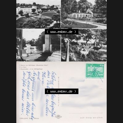 Ansichtskarte mit Ansicht der DDR Bezirk Rostock, Kreis Rügen, DDR Putbus 1977, Putbus (Rügen), Planet Verlag Berlin. Ansichtskarten Sammlung Stadt Putbus... Sammlung