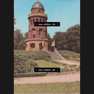 DDR Rugardturm Stadt Bergen auf Rügen, alte Ansichtskarte DDR Bezirk Rostock, Kreis Rügen (Insel Rügen), Stadt Bergen auf Rügen, Ernst-Moritz-Arndt-Turm,... Sammlung