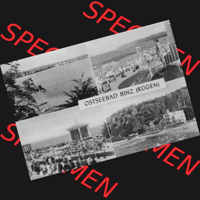 Foto mit Ansicht der DDR Bezirk Rostock, Kreis Rügen, DDR Ostseebad Binz 1970, Binz auf Rügen, Gebr. Garloff KG - Magedeburg. Digitales Bildmaterial von... Sammlung