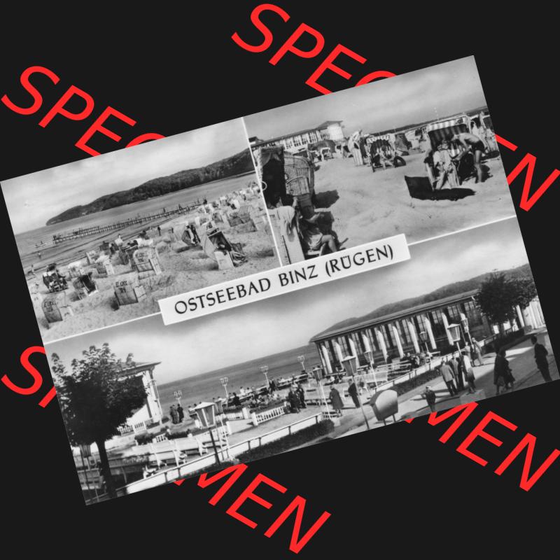 Foto mit Ansicht der DDR Bezirk Rostock, Kreis Rügen, DDR Ostseebad Binz 1971, Binz auf Rügen, Gebr. Garloff KG - Magedeburg. Digitales Bildmaterial von... Sammlung