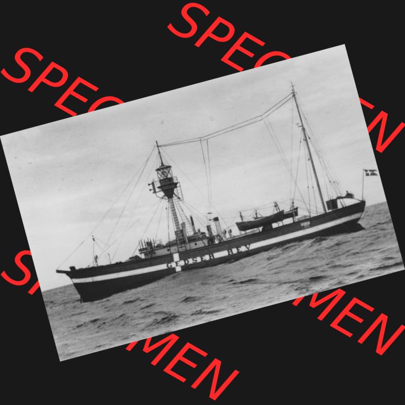 Foto mit Ansicht der DDR Bezirk Rostock, Stadtkreis Rostock, DDR Foto Rostock-Warnemünde 1962, 10. Gedser Feuerschiff, Heldge-Verlag KG - Köthen-Anh..... Sammlung