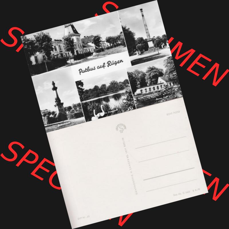 Ansichtskarte mit Ansicht der DDR Bezirk Rostock, Kreis Rügen, DDR Putbus 1970, Putbus auf Rügen, Graphokopie H. Sander KG, 1071 Berlin. Ansichtskarten... Sammlung