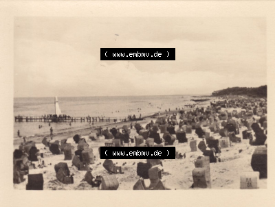Alte Foto-Ansicht DDR Bezirk Rostock, Kreis Bad Doberan, Ostseebad Kühlungsborn 1954, 9231 West-Strand. Digitales Bildmaterial... Sammlung