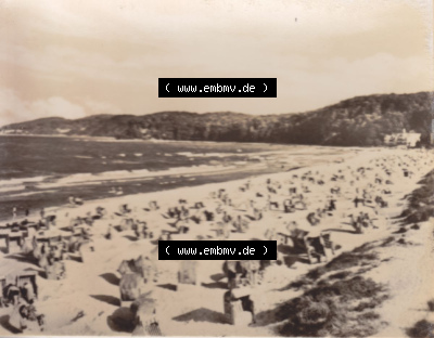 Altes Foto aus DDR Bezirk Rostock, Kreis Rügen, Ostseebad Binz 1959, 1691 Binzer Strand. Digitales Bildmaterial von Fotos aus... Sammlung