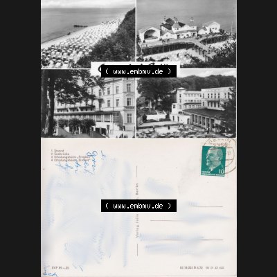 Ansichtskarte mit Ansicht der DDR Bezirk Rostock, Kreis Rügen, DDR Ostseebad Sellin 1972, Strand, Seebrücke, Erholungsheime Frieden und Einheit, Verlag Felix... Sammlung