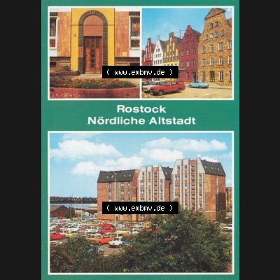 Alte Ansichtskarte mit Ansicht der DDR Bezirk Rostock, Stadtkreis & Hansestadt Rostock Rostocker Detail, Wokrenter-Straße, An der Fischbastion. Digitales Bildmaterial... Sammlung