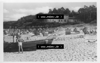 DDR Seebad Koserow 1953, Hotel und Pension, VEB Reprocolor Leipzig Sammlung
