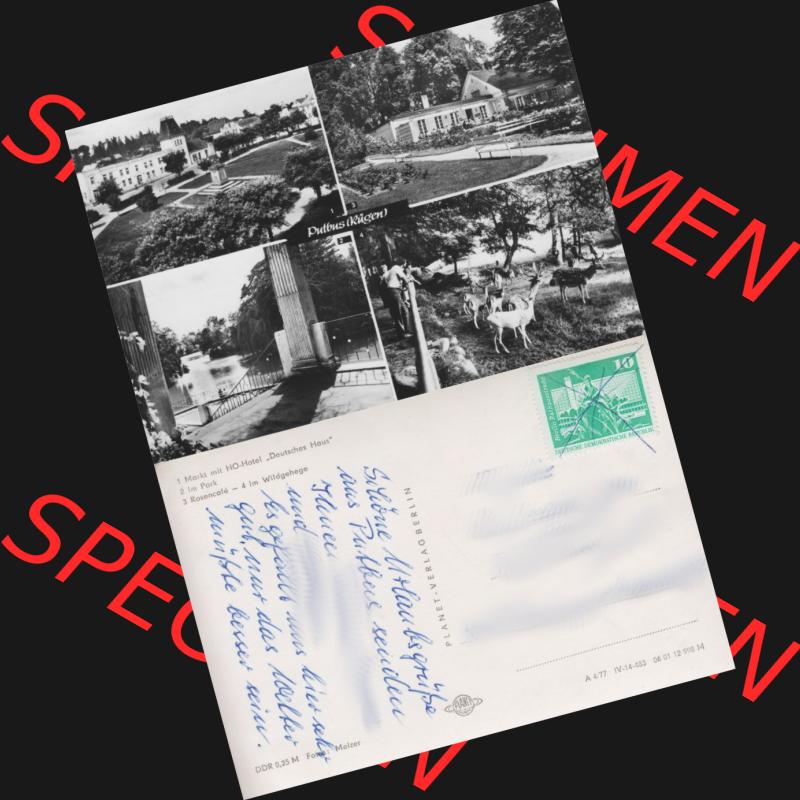 Ansichtskarte mit Ansicht der DDR Bezirk Rostock, Kreis Rügen, DDR Putbus 1977, Putbus (Rügen), Planet Verlag Berlin. Ansichtskarten Sammlung Stadt Putbus... Sammlung