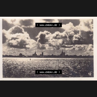 Alte Foto-Ansicht DDR Bezirk Rostock, Kreis Stralsund, Hansestadt Stralsund 12. Stralsund im Abendlicht. Foto aus Foto-Mappe vom Verlag Werner Schwarz, Stralsund.... Sammlung
