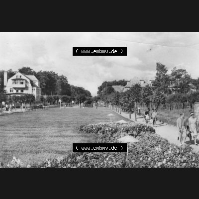 Ansichtskarte mit Ansicht der DDR Bezirk Rostock, Kreis Rügen, DDR Ostseebad Baabe 1975, Strandpromenade Baabe. Ansichtskarten Sammlung Ostseebad Baabe auf der Insel Rügen... Sammlung