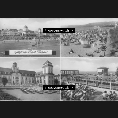 Foto mit Ansicht der DDR Bezirk Rostock, Kreis Rügen, DDR Ostseebad Binz 1971, Binz auf Rügen, Heldge-Verlag KG - 437 Köthen. Digitales Bildmaterial von Fotos... Sammlung