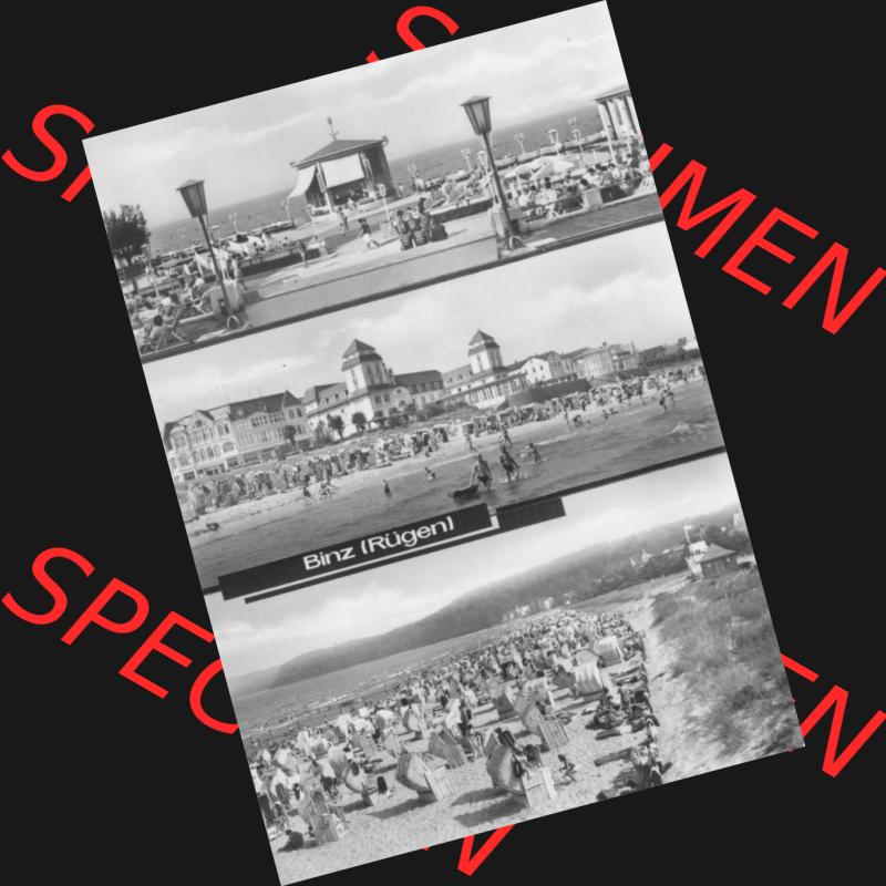 Foto mit Ansicht der DDR Bezirk Rostock, Kreis Rügen, DDR Ostseebad Binz 1974, Binz auf Rügen, VEB Ansichtskartenverlag Köthen. Digitales Bildmaterial von... Sammlung