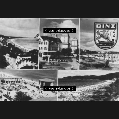Foto mit Ansicht der DDR Bezirk Rostock, Kreis Rügen, DDR Ostseebad Binz 1969, Binz auf Rügen, Photo H. Zobler Binz-Rügen, Photo-Handabzug. Digitales... Sammlung